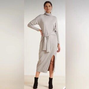 Evereve Adelyn Sweater Dress Gray SZ S